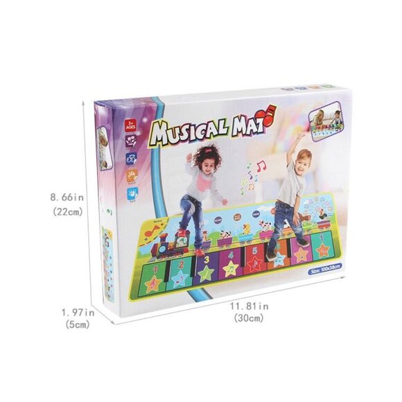 Floor Piano Mat for Toddlers 1-3 with Music Sounds Educational Baby Musical Toys - Picture 2 of 12